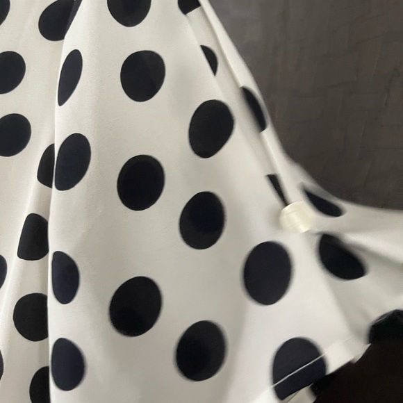 Van Heusen White casual blouse in good condition with black dots size M - Picture 4 of 4